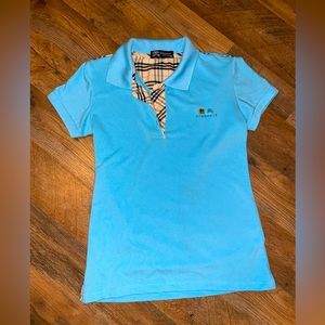 Youth Size XL Aqua Blue Burberry Polo
